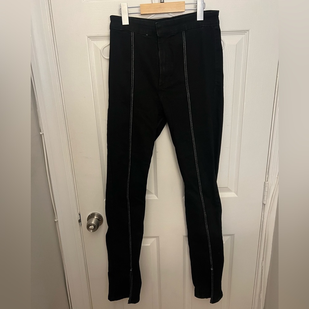 Zara Black Denim Pants size 8